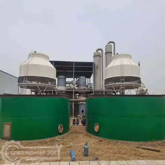 Tháp giải nhiệt nước Alpha 100RT sau khi được lắp đặt.